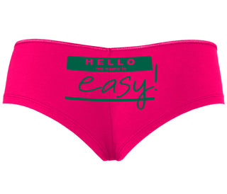 Hello My Name Is Easy - Fuchsia Boyshort