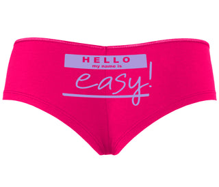 Hello My Name Is Easy - Fuchsia Boyshort