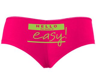 Hello My Name Is Easy - Fuchsia Boyshort