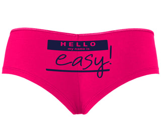Hello My Name Is Easy - Fuchsia Boyshort