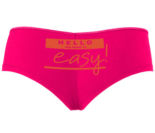 Hello My Name Is Easy - Fuchsia Boyshort