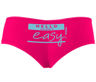 Hello My Name Is Easy - Fuchsia Boyshort