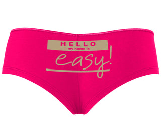 Hello My Name Is Easy - Fuchsia Boyshort