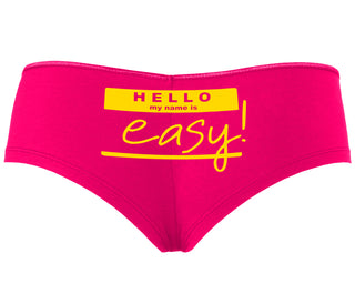 Hello My Name Is Easy - Fuchsia Boyshort