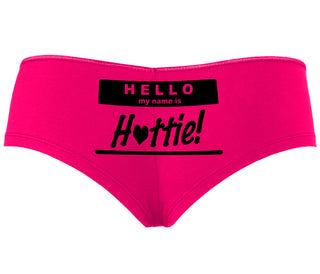 Hello My Name Is Hottie - Fuchsia Boyshort