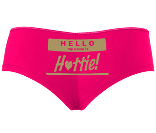 Hello My Name Is Hottie - Fuchsia Boyshort