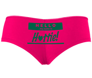 Hello My Name Is Hottie - Fuchsia Boyshort