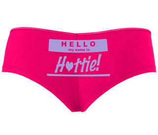 Hello My Name Is Hottie - Fuchsia Boyshort