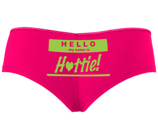 Hello My Name Is Hottie - Fuchsia Boyshort