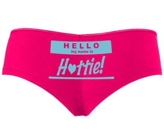Hello My Name Is Hottie - Fuchsia Boyshort