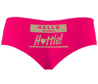 Hello My Name Is Hottie - Fuchsia Boyshort