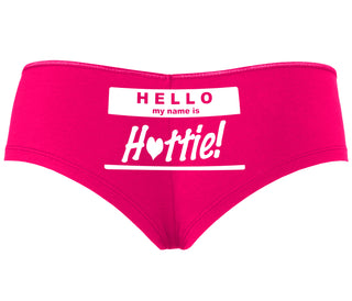 Hello My Name Is Hottie - Fuchsia Boyshort