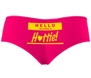 Hello My Name Is Hottie - Fuchsia Boyshort