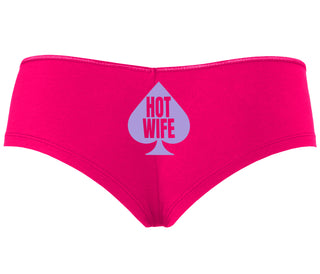 Hot Wife Spade Symbol - Fuchsia Boyshort