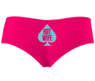 Hot Wife Spade Symbol - Fuchsia Boyshort
