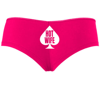 Hot Wife Spade Symbol - Fuchsia Boyshort