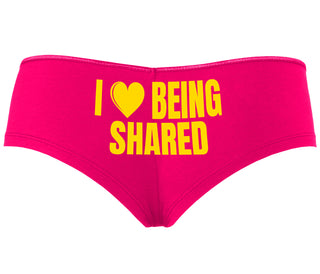 I Love Being Shared - Fuchsia Boyshort