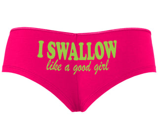 I Swallow Like A Good Girl - Fuchsia Boyshort