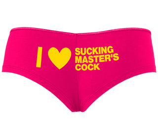 I Love Sucking Master's Cock - Fuchsia Boyshort