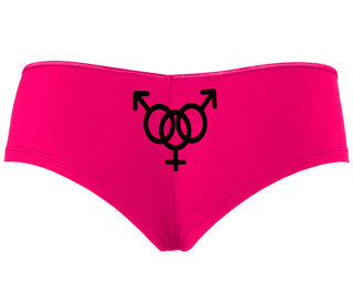 MMF Threesome - Fuchsia Boyshort