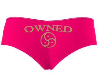 Owned With BDSM Symbol - Fuchsia Boyshort