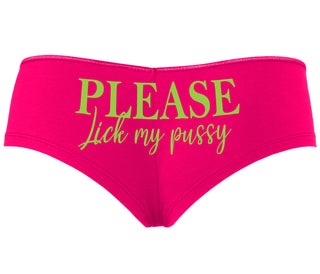 Please Lick My Pussy - Fuchsia Boyshort