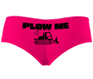 Plow Me - Funny Tractor Design - Fuchsia Boyshort
