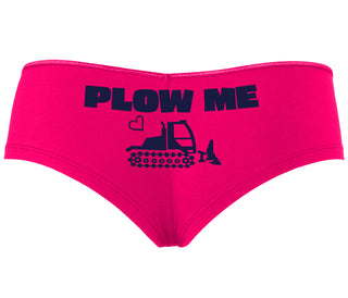 Plow Me - Funny Tractor Design - Fuchsia Boyshort