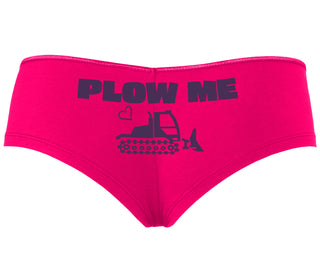 Plow Me - Funny Tractor Design - Fuchsia Boyshort