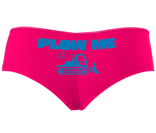 Plow Me - Funny Tractor Design - Fuchsia Boyshort
