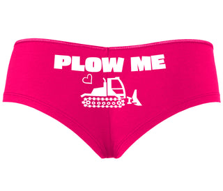 Plow Me - Funny Tractor Design - Fuchsia Boyshort