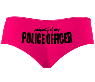 Property Of My Police Officer - Fuchsia Boyshort