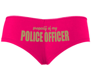 Property Of My Police Officer - Fuchsia Boyshort