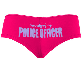 Property Of My Police Officer - Fuchsia Boyshort