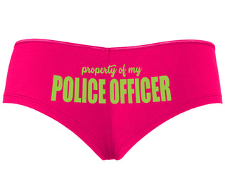 Property Of My Police Officer - Fuchsia Boyshort
