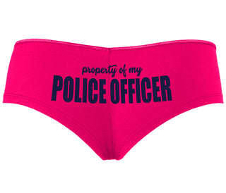 Property Of My Police Officer - Fuchsia Boyshort