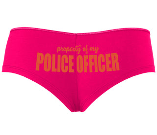 Property Of My Police Officer - Fuchsia Boyshort