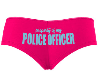 Property Of My Police Officer - Fuchsia Boyshort
