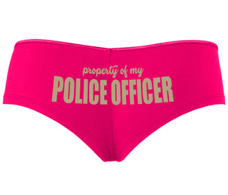 Property Of My Police Officer - Fuchsia Boyshort