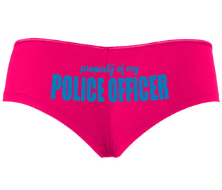 Property Of My Police Officer - Fuchsia Boyshort