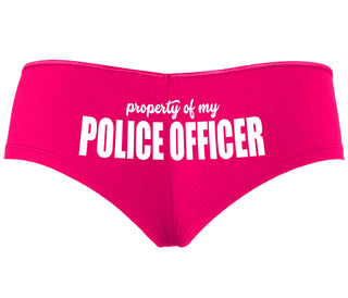 Property Of My Police Officer - Fuchsia Boyshort