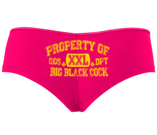 Property Of Big Black Cock - Queen Of Spades - Fuchsia Boyshort