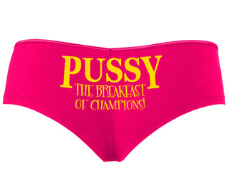 Pussy The Breakfast Of Champions - Fuchsia Boyshort