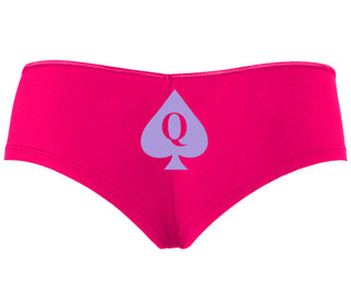 Queen Of Spades Logo - Fuchsia Boyshort