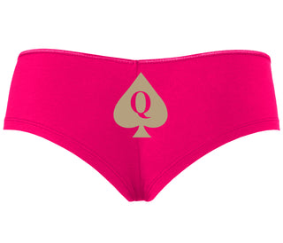 Queen Of Spades Logo - Fuchsia Boyshort