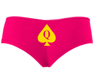 Queen Of Spades Logo - Fuchsia Boyshort