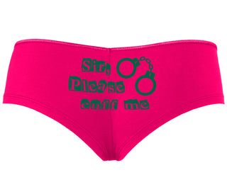 Sir Please Cuff Me - Fuchsia Boyshort
