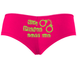 Sir Please Cuff Me - Fuchsia Boyshort