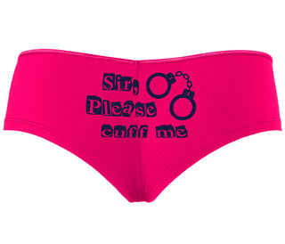 Sir Please Cuff Me - Fuchsia Boyshort