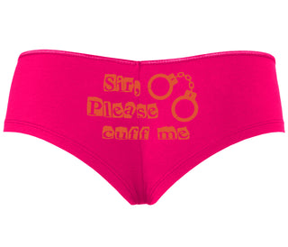Sir Please Cuff Me - Fuchsia Boyshort